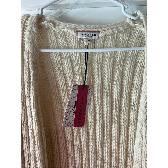 Andre by Unit long cream sweater cardigan, new - Picture 2 of 6